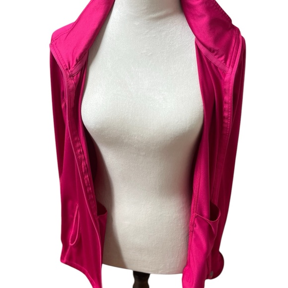 Danskin Now Women’s XL Pink Full Zip Jacket Semi-Fitted - Picture 8 of 10